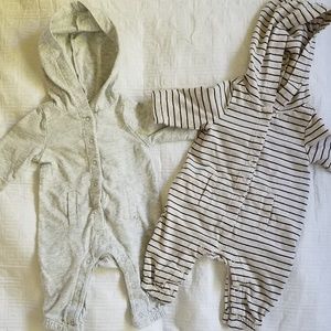 Old Navy newborn hooded jumpsuit bundle